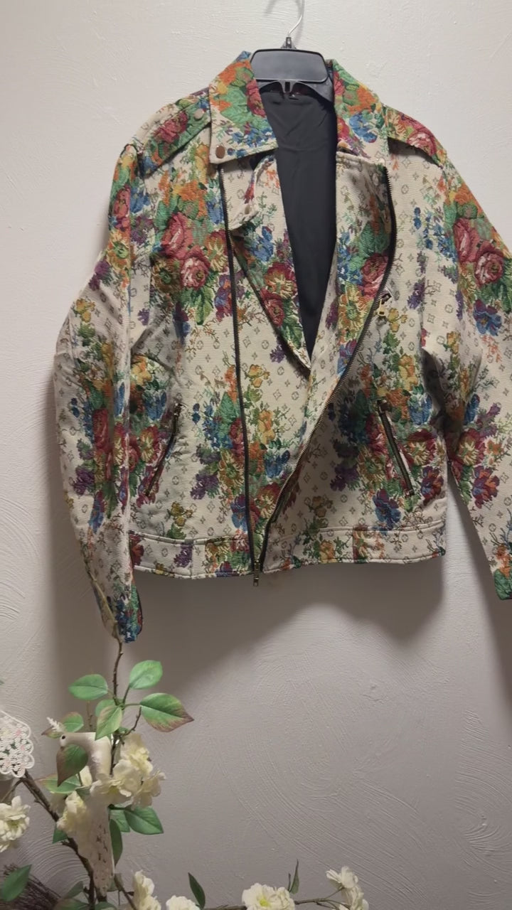 Men's Tapestry Biker Jacket