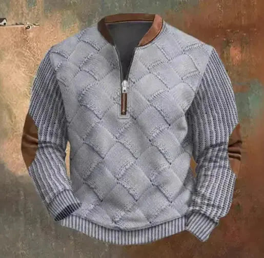 Men's Digital Print Half-Zip Sweater JNi3 shop