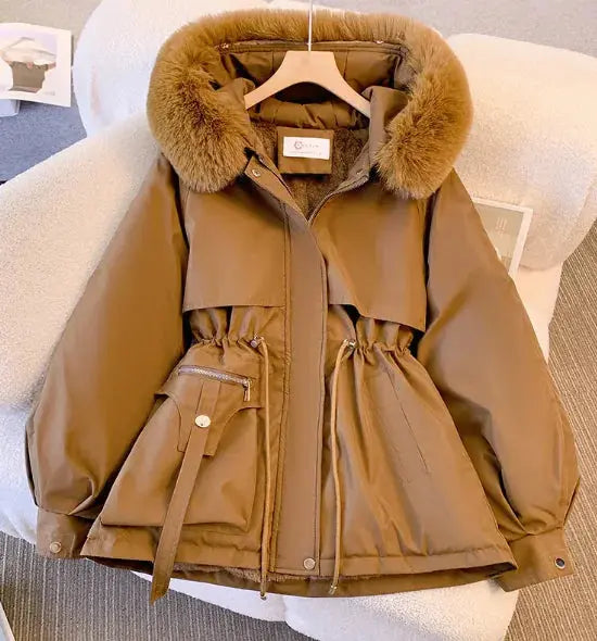 Women's Slimming Hooded Cotton-Padded Jacket JNi3 shop