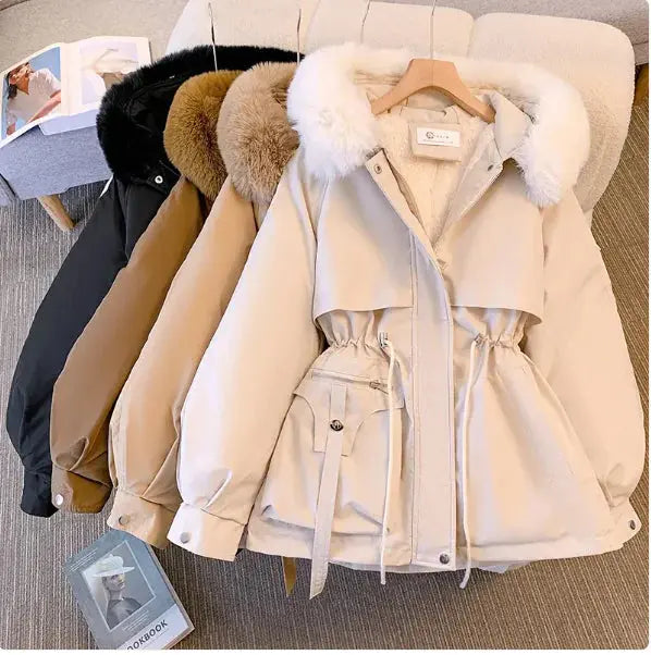 Women's Slimming Hooded Cotton-Padded Jacket JNi3 shop